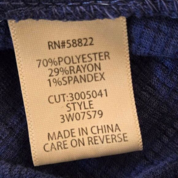 Max Studio Womens Blue Cinched Short Sleeve Plus Size Top - Picture 8 of 10